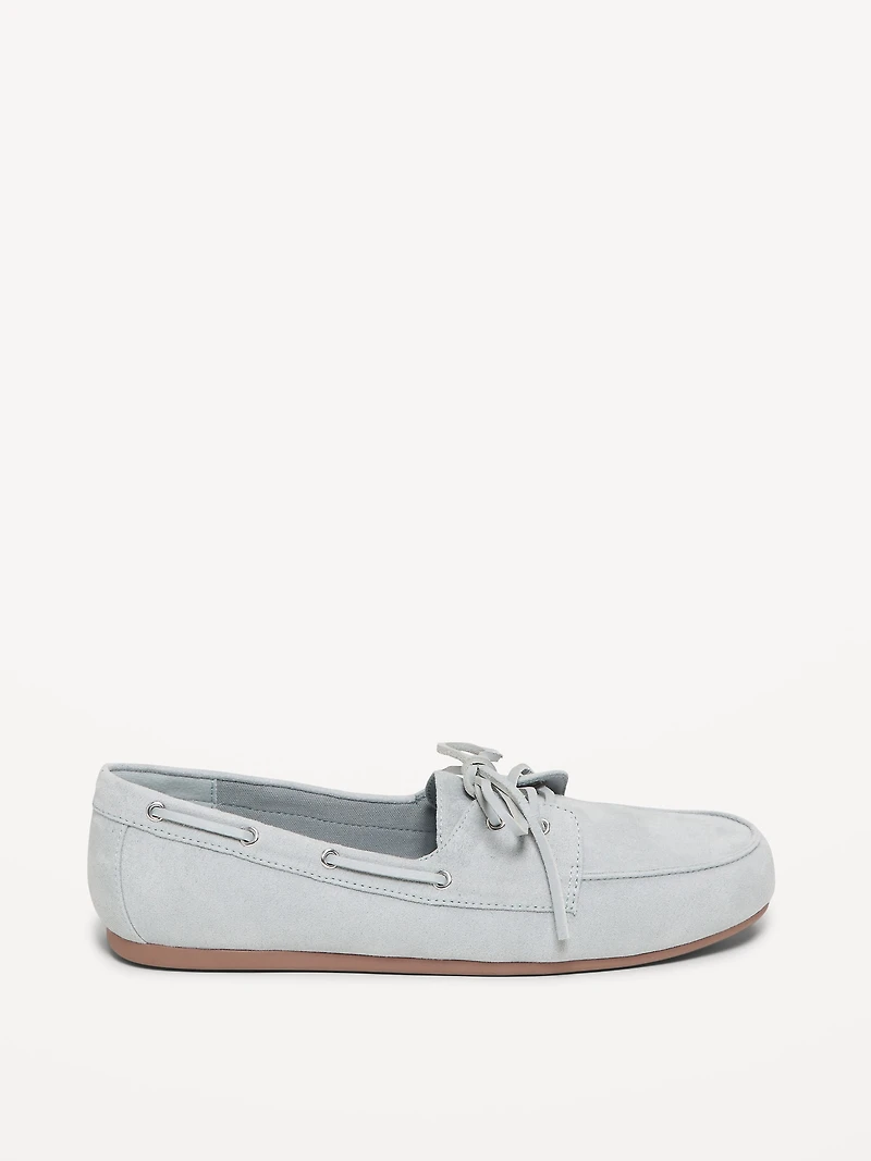 Faux-Suede Boat Shoes for Women