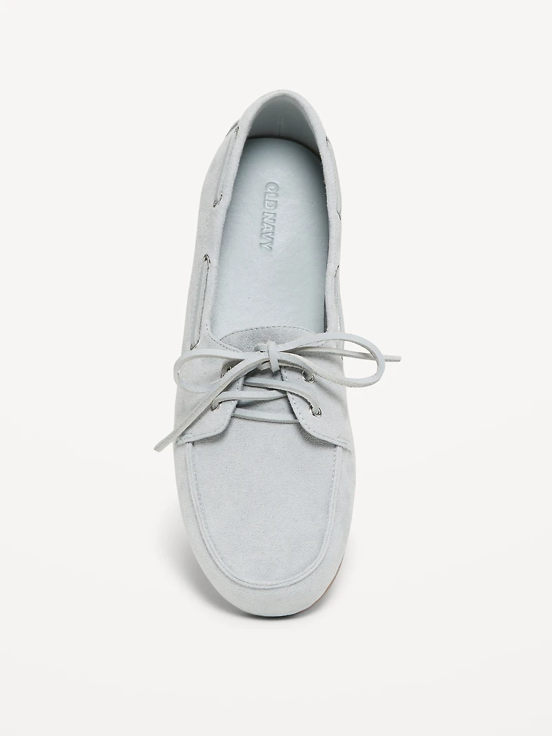 Faux-Suede Boat Shoes for Women