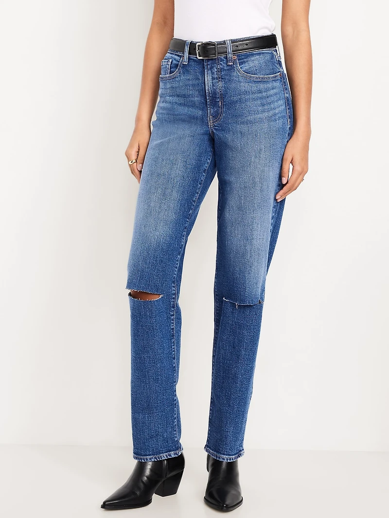 High-Waisted OG Loose Ripped Jeans
