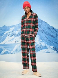Plaid Flannel Pajama Pant Set for Women