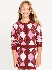 Printed Cardigan Sweater for Girls