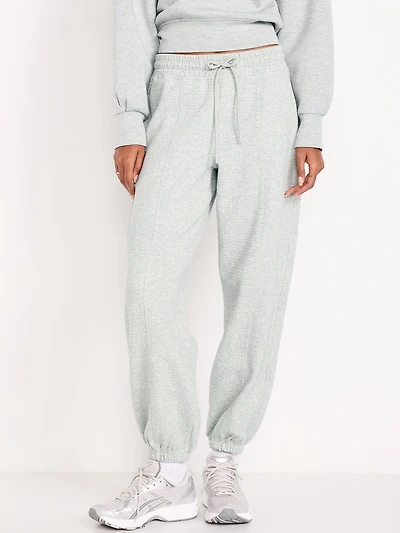 High-Waisted Dynamic Fleece Textured Sweatpants