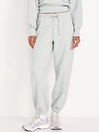 High-Waisted Dynamic Fleece Textured Sweatpants