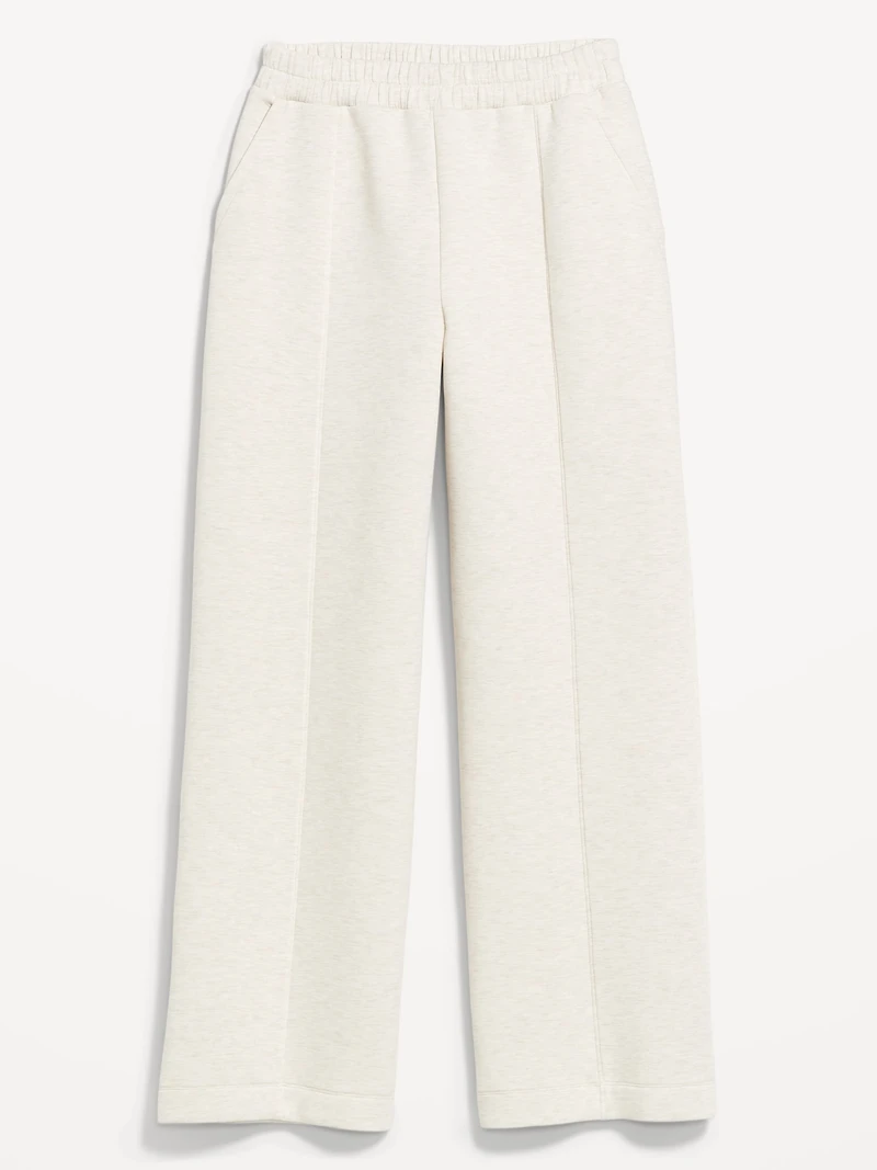 High-Waisted Bounce Fleece Wide-Leg Sweatpants