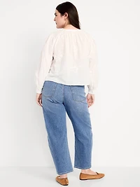Wow High-Waisted Barrel Ankle Jeans