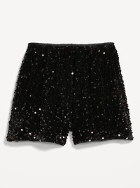 High-Waisted Sequin Shorts -- 3-inch inseam