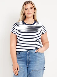 Snug Crew-Neck Ribbed T-Shirt
