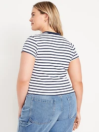 Snug Crew-Neck Ribbed T-Shirt