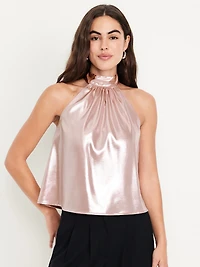 Satin Shine Halter Top