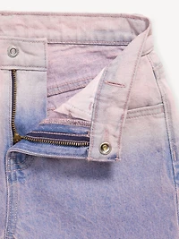 High-Waisted Ombré Baggy Wide-Leg Jeans for Girls