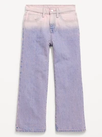 High-Waisted Ombré Baggy Wide-Leg Jeans for Girls