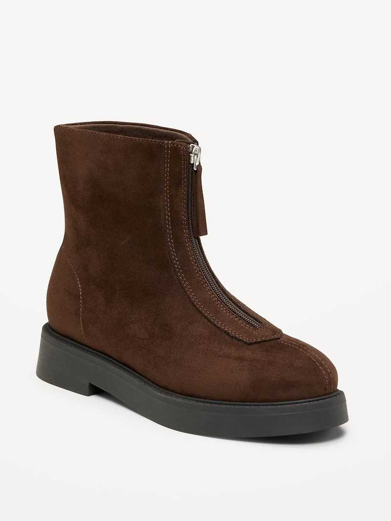 Zip Front Chelsea Boot for Women