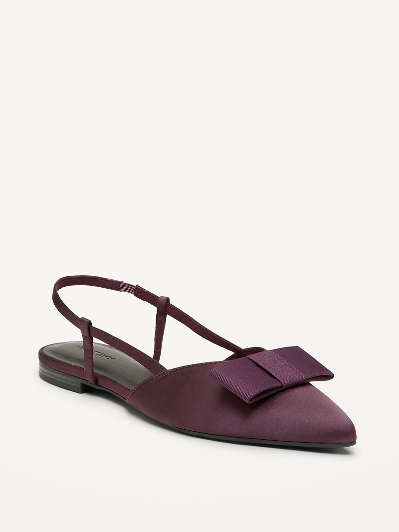 Bow Slingback Flats for Women
