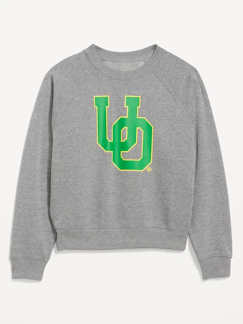 College Crew-Neck Sweatshirt for Women
