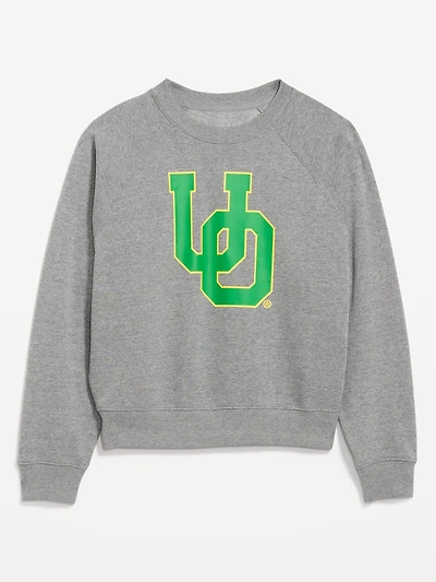 College Crew-Neck Sweatshirt for Women