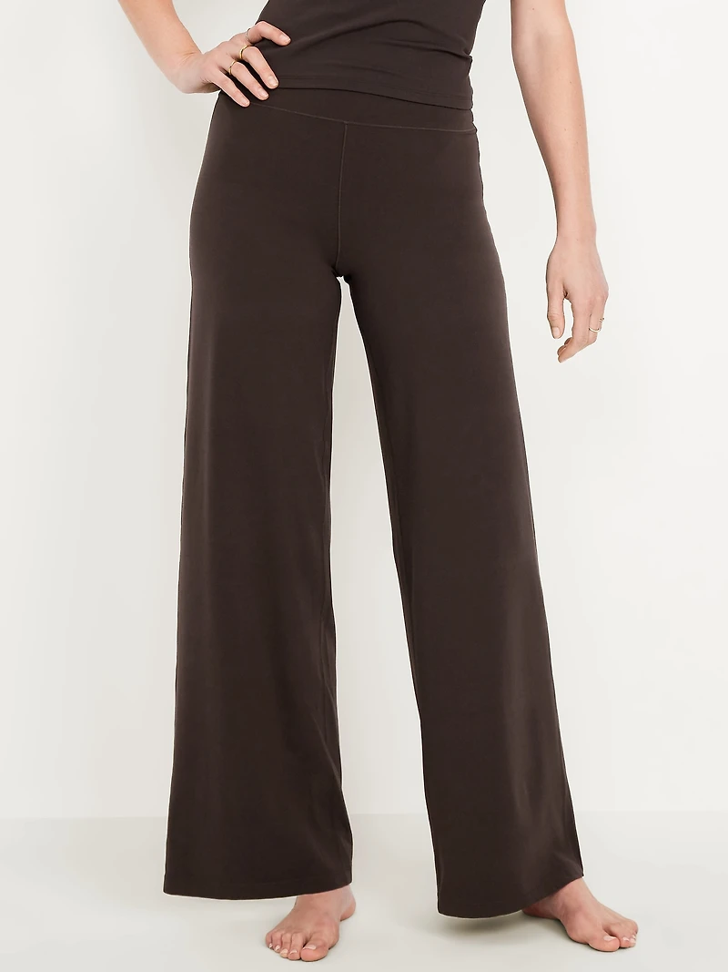 High-Waisted StudioSmooth Wide-Leg Pants