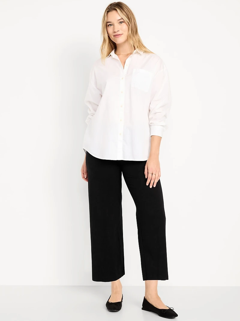 High-Waisted Fashion Wide-Leg Cropped Leggings