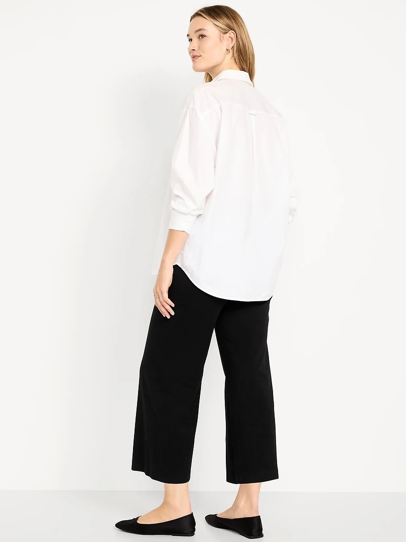 High-Waisted Fashion Wide-Leg Cropped Leggings