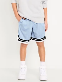 Knee Length Mesh Basketball Shorts for Boys