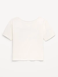 Off-Shoulder Graphic T-Shirt for Girls