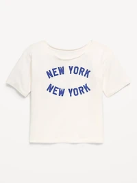 Off-Shoulder Graphic T-Shirt for Girls