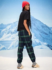 Plaid Flannel Pajama Joggers for Women