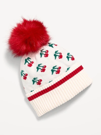 Printed Beanie for Girls