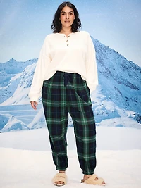 Plaid Flannel Pajama Joggers for Women