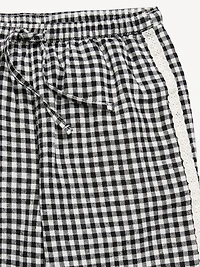 Lace-Trim Linen-Blend Pants for Girls