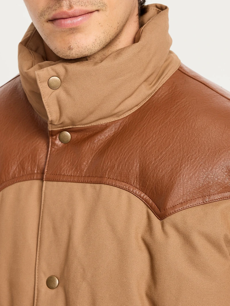 Western Canvas Puffer Jacket