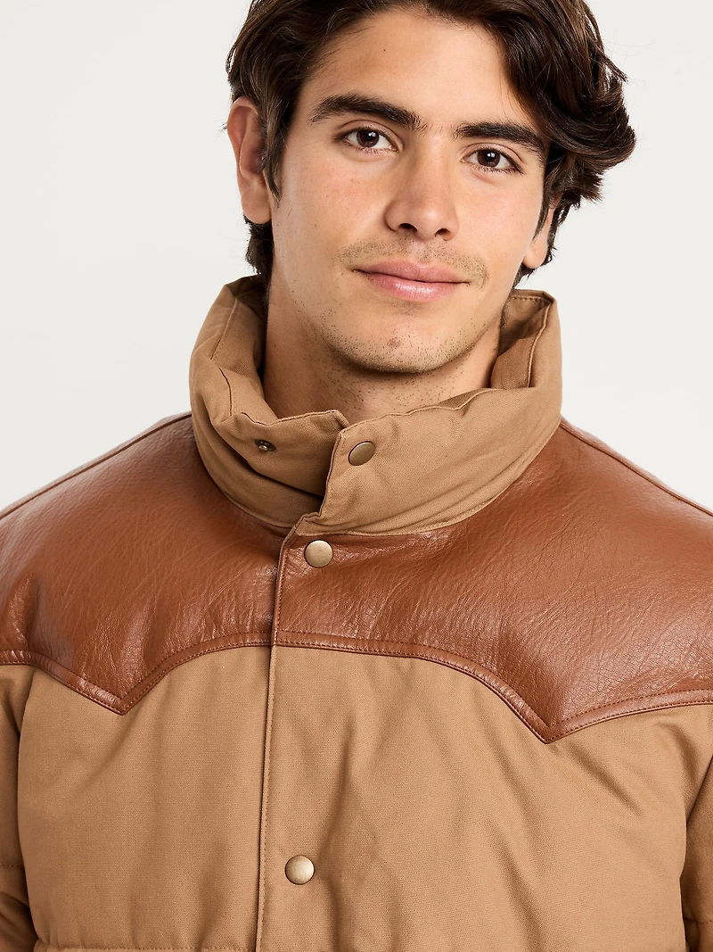 Western Canvas Puffer Jacket