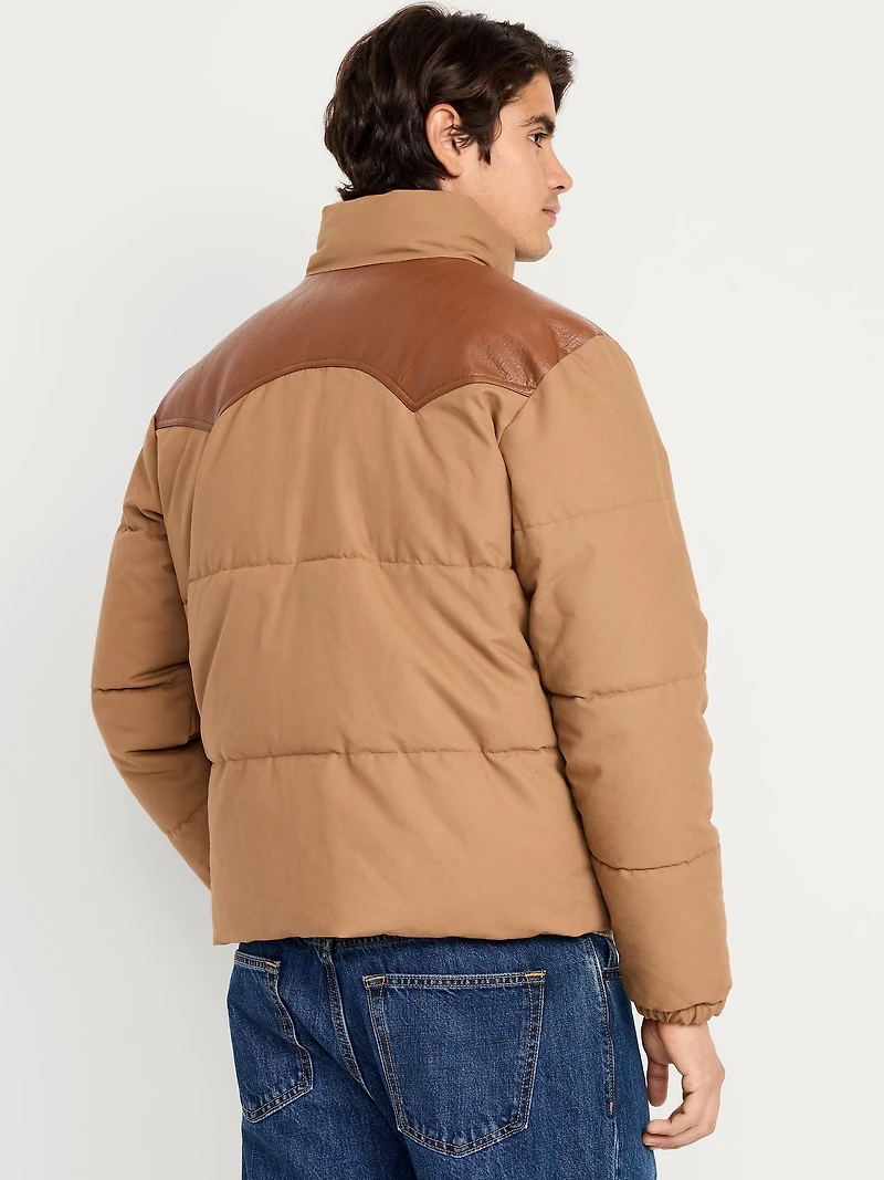Western Canvas Puffer Jacket