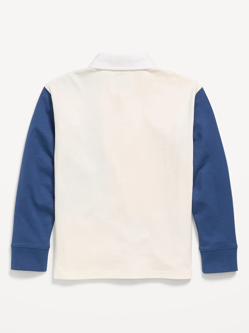 Long-Sleeve Rugby Polo Shirt for Boys