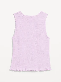 Sleeveless Smocked Tank Top