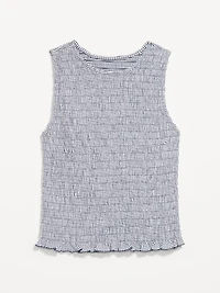 Sleeveless Smocked Tank Top