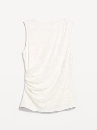 Jacquard Side-Drape Top