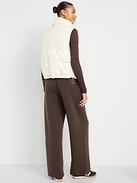 High-Waisted Bounce Fleece Wide-Leg Sweatpants