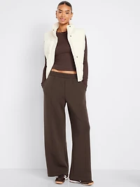 High-Waisted Bounce Fleece Wide-Leg Sweatpants