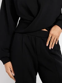 Bounce Fleece Twist-Front Top