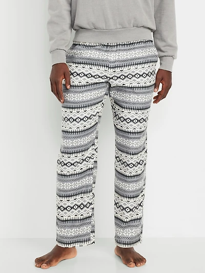 Printed Flannel Pajama Pants for Men