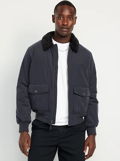 Water-Resistant Aviator Bomber Jacket