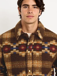 Sherpa-Lined Snap-Button Jacket