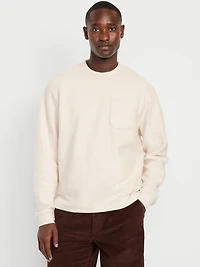 Loose Pocket Crew-Neck Sweatshirt
