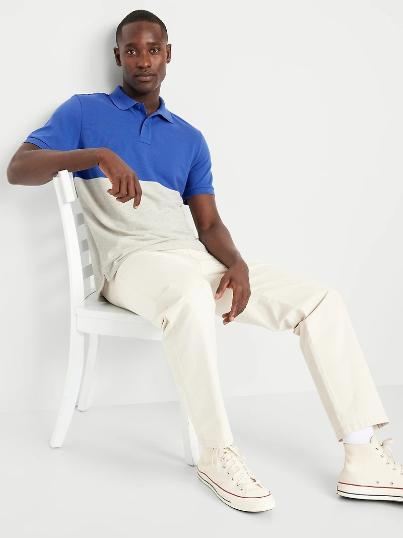 Color-Block Pique Polo