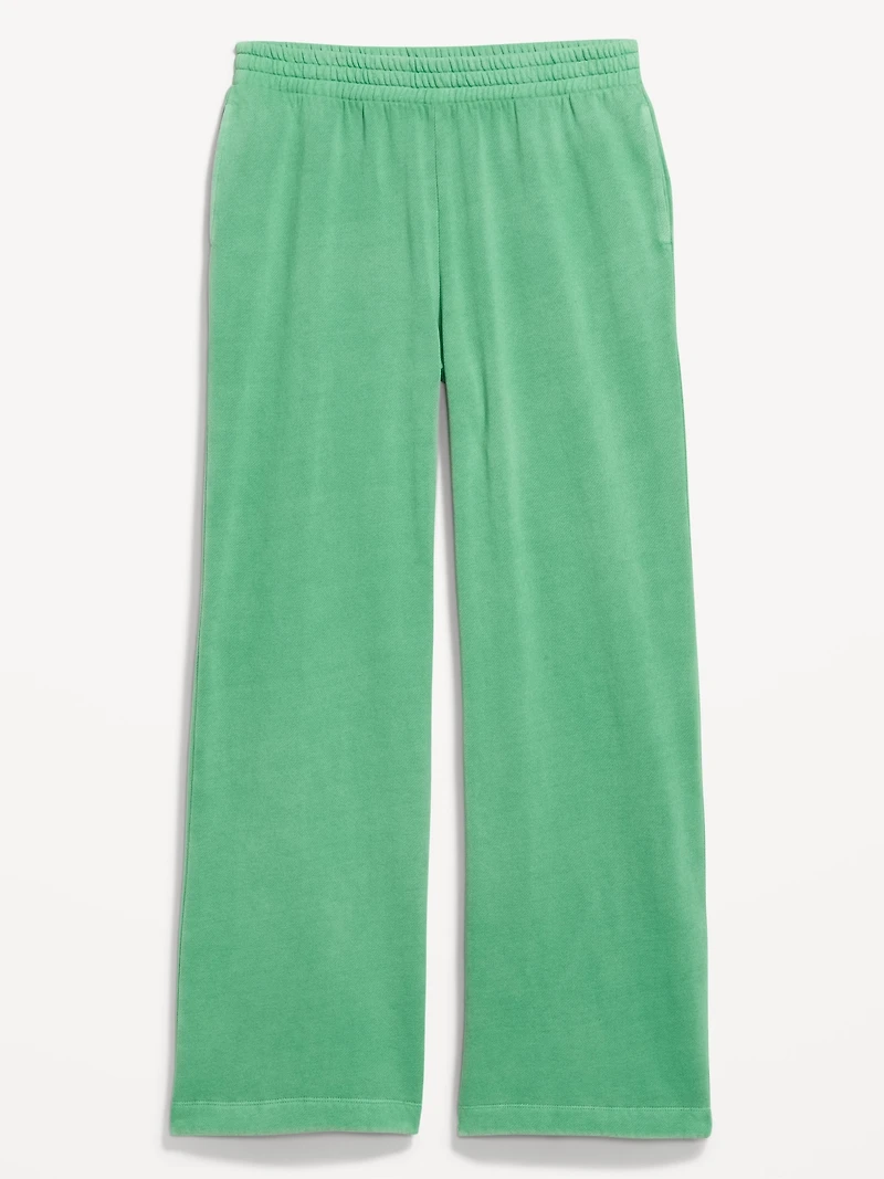 High-Waisted Wide-Leg Sweatpants