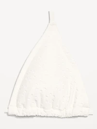 Eyelet Triangle String Bikini Swim Top