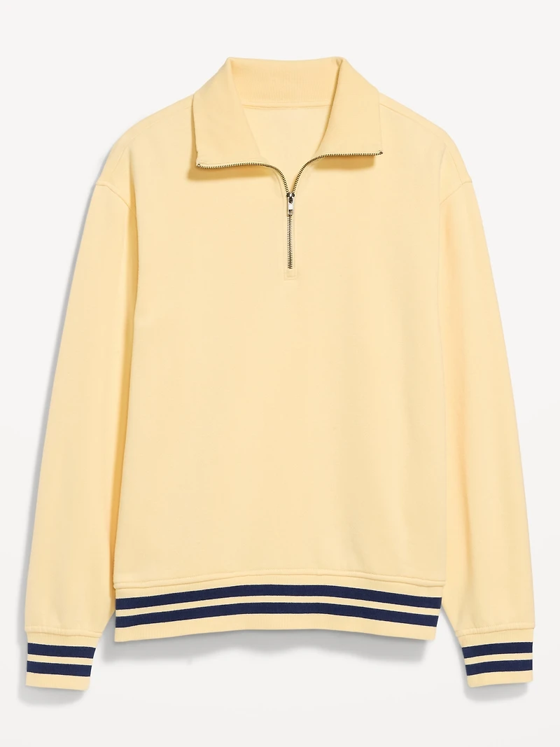 Collared Nautical Fleece Pullover