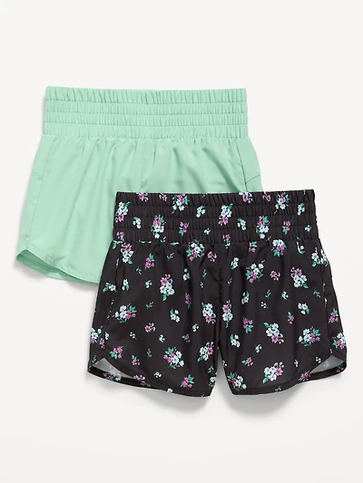 High-Waisted Dolphin-Hem Run Shorts 2-Pack for Girls