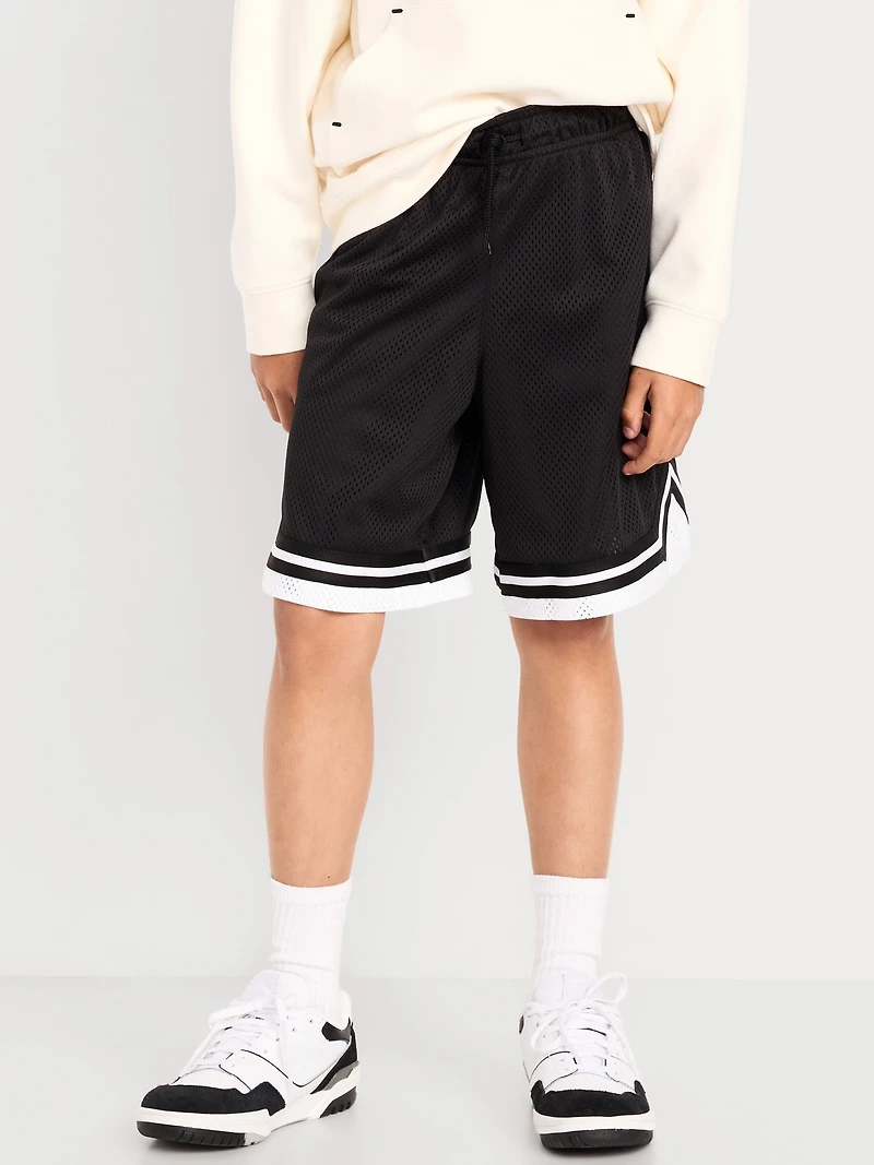 Knee Length Mesh Basketball Shorts for Boys