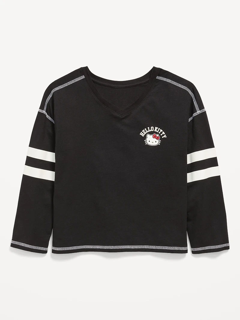 Hello Kitty® V-Neck Graphic T-Shirt for Girls